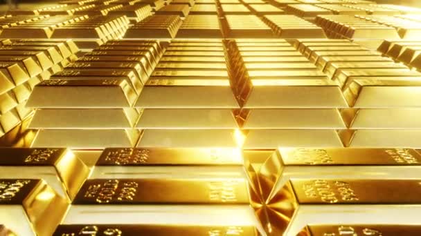 Gold Bar Investment Motion Footage Investment Films Cinematic Stock Market — Video