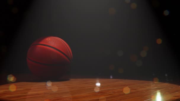 Gerçekçi Basketbol Spor Filmleri Meydan Okuyucu Oyun Sahnesinde Sinemadaki Hareketli — Stok video
