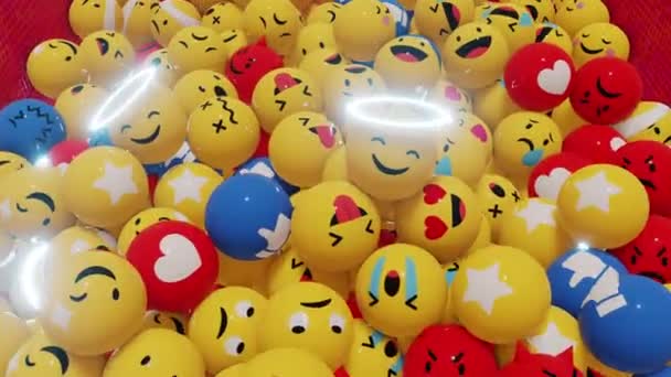 Adventures World Emoji Motion Footage Comedy Films Cinematic Emoji Scene — Stockvideo