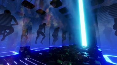 Metaverse Kutularındaki Gerçeklik, belgesel filmleri ve teknoloji sahnesindeki sinematikler için hareket görüntüleridir. Sahne, başlık ve logolar için de iyi bir geçmiş..