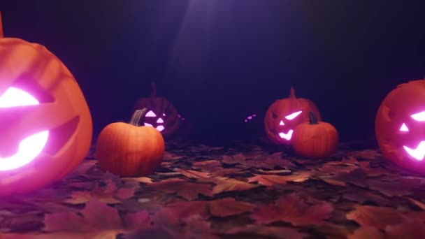 Autum Pumpkin Bewegingsbeelden Voor Avonturenfilms Filmische Mysterie Verborgen Ook Goede — Stockvideo