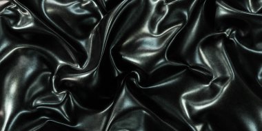 soyut sıvı siyah metal katlanmış metal yüzey çizikler ve kusurlarla 3 boyutlu resimleme