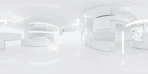 360 derece tam panorama çevre haritası beyaz minimalist teknolojinin arka plan ışıklarını soyut 3d görüntüleme hdri hdr vr sanal gerçekliği