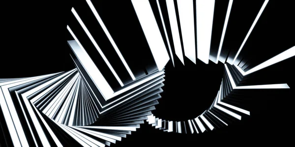 Абстрактні темно-чорні геометричні фігури квадратні кубики 3d ілюстрація рендеринга — стокове фото