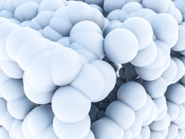 soyut beyaz top küresi görselleştirme arkaplan 3d resimleme