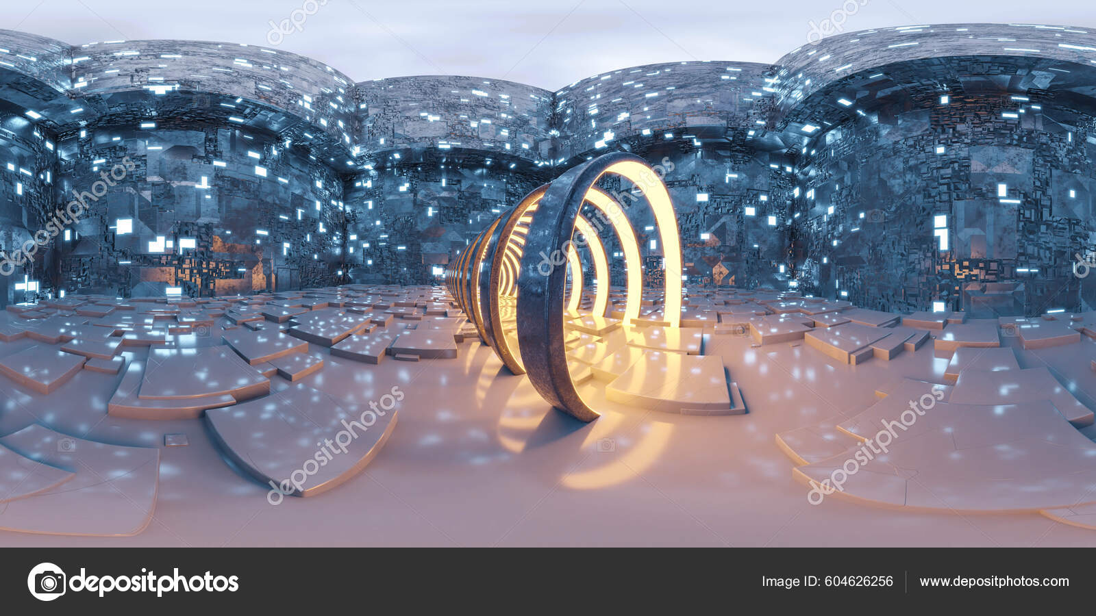 360 Degree Full Panorama Environment Map Abstract Futuristic Gate Way –  stockfoto © eliahinsomnia #604626256, image size:1600x900