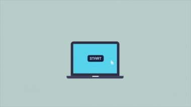 Başarılı yeni girişimler, roket fırlatma, girişimcilik. 2d animasyon 4k video klibi.