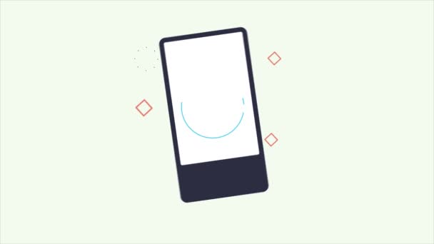 Animationskonzept Der Customer Support App Auf Dem Smartphone Gerät Fernunterstützung — Stockvideo