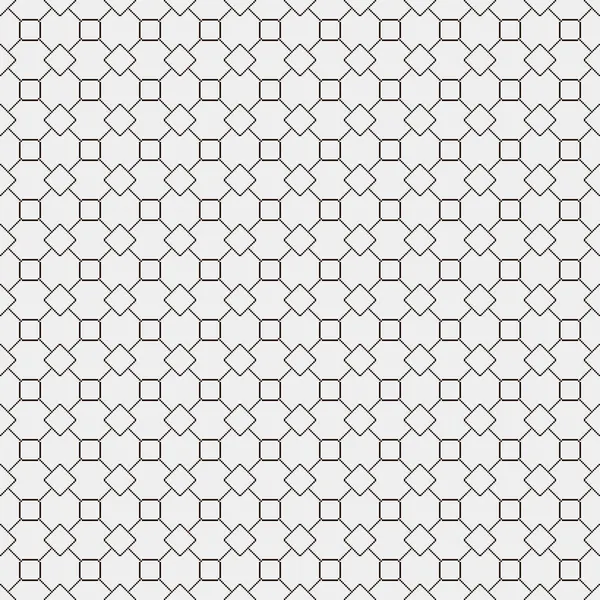 単純なベクトルピクセルアート白黒のシームレスなパターン最小限の抽象的な菱形と白い背景の正方形のグリッドタイル — ストックベクタ