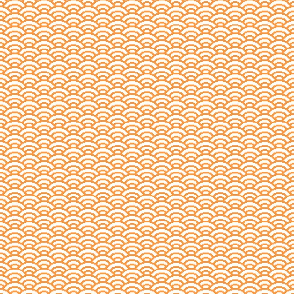 Простой Векторный Пиксельный Рисунок Минималистичным Красным Оранжевым Цветом Японских Водных — стоковый вектор