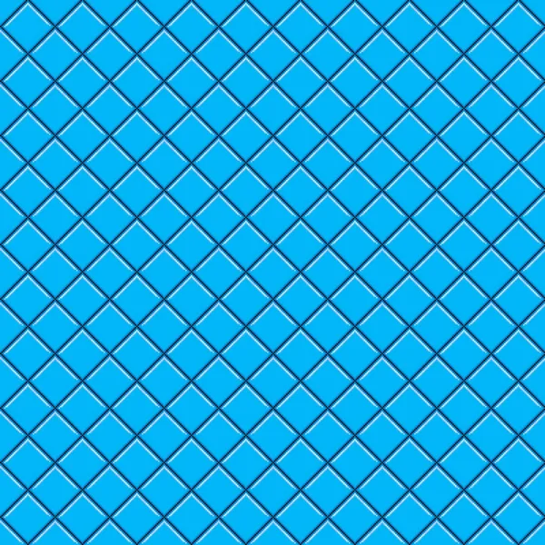 Simple Vector Pixel Art Seamless Pattern Minimalistic Blue Rhomboid Tile — Stock Vector
