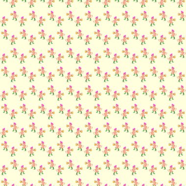 Basit vektör pikseli kusursuz çizgi film fantezisi çıplak dans eden şeytan, elf, gremlin, troll, satir, faun, pan ya da cin.