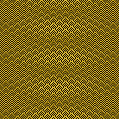 Japon tarzında basit vektör pikseli sanat hardalı ve minimalist geometrik pullu eşkenar dörtgen deseni.