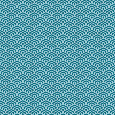 Renkli basit vektör pikseli sanat yeni köprü ve Japon tarzında minimalist geometrik pullu altıgen deseni.
