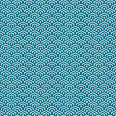 Renkli basit vektör pikseli sanat yeni köprü ve Japon tarzında minimalist geometrik pullu altıgen deseni.