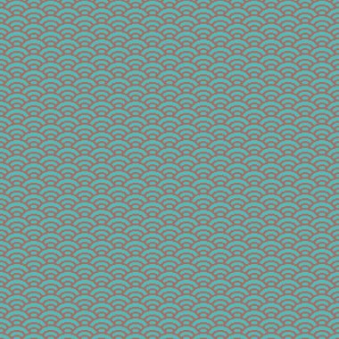 colorful simple vector pixel art seamless pattern of minimalistic dark chestnut and pewter blue colors scaly japanese water waves pattern