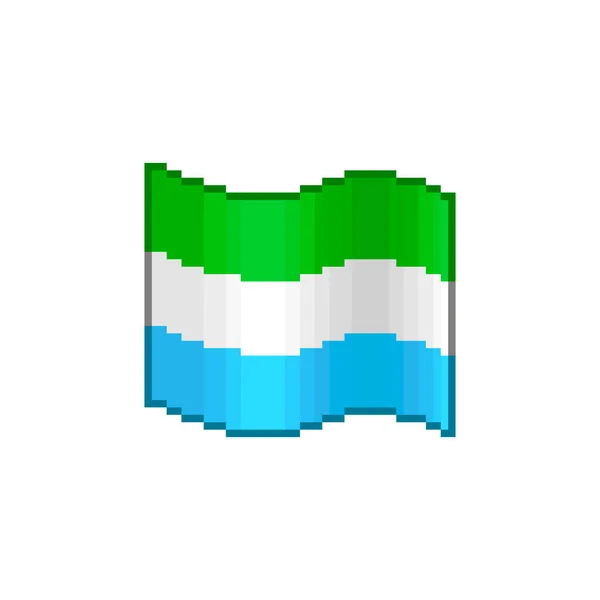 Illustration Pixel Art Plat Vectoriel Simple Coloré Drapeau Fluide Sierra — Image vectorielle