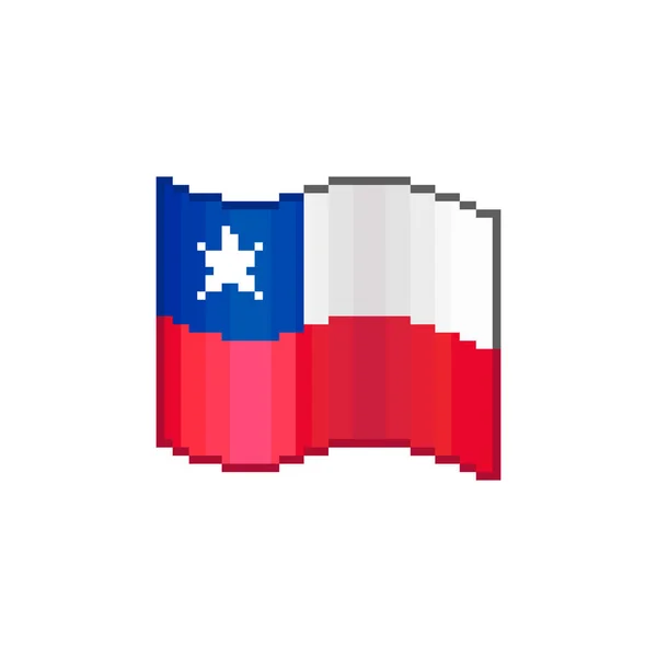 Bunte Einfache Vektor Flache Pixelkunst Illustration Der Fließenden Flagge Von — Stockvektor