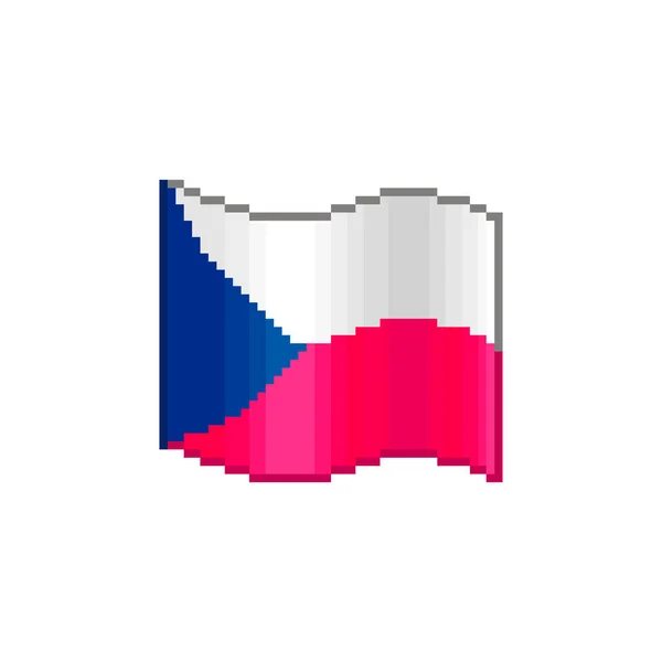 Illustration Pixel Art Plat Vectoriel Simple Coloré Drapeau Fluide République — Image vectorielle