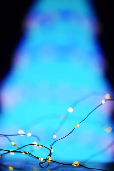 Abstract Image Colorful Christmas Tree Lights Garlands — Stock Photo, Image