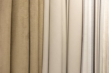 Üniforma dokusunun pastel yoğun kumaşları..