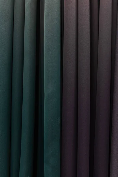 Conjunto de tejidos densos oscuros multicolores de textura uniforme. — Foto de Stock