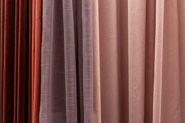 Conjunto de tejidos densos multicolores de textura uniforme. — Foto de Stock