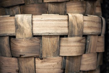 Hasır sepet, arka plan fotoğraf dokusunu kapat.