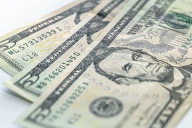 Amerikan doları, kağıt para, nakit, finans ve ekonomi konsepti.