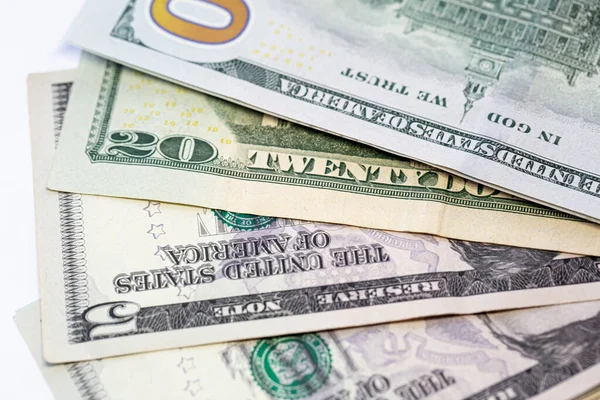 Amerikai Dollár Közelkép Papírpénz Készpénz Pénzügy Közgazdaságtan — Stock Fotó