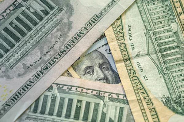 Dollari Americani Primo Piano Carta Moneta Contante Finanza Economia Concetto — Foto Stock