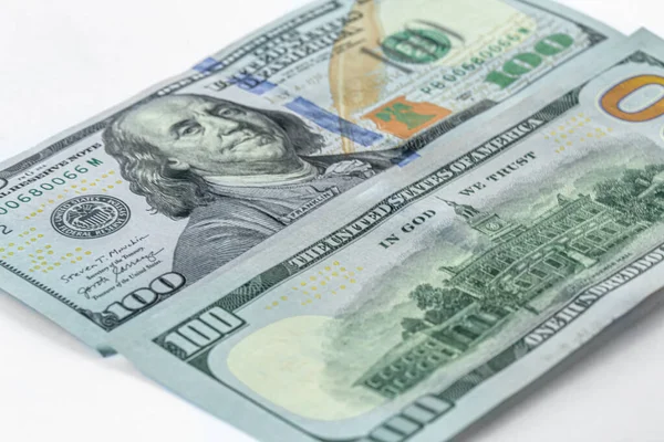 Cento Dollari Americani Vicino Carta Moneta Contanti Concetto Finanza — Foto Stock