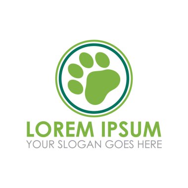 Hayvan ayak izi vektörü, veteriner logosu
