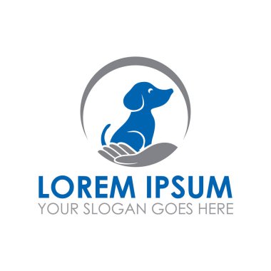 Hayvan bakımı vektörü, veteriner logosu