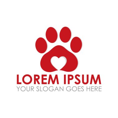 Hayvan bakımı vektörü, veteriner logosu