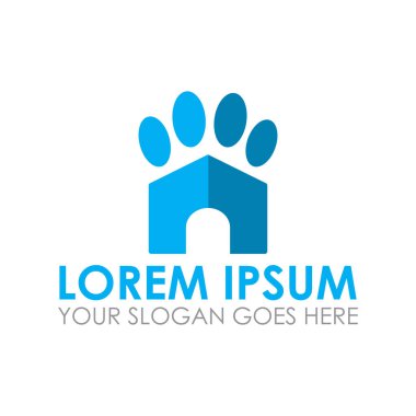 Evcil hayvan evi vektörü, veteriner logosu