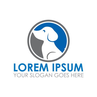 Hayvan bakımı vektörü, veteriner logosu