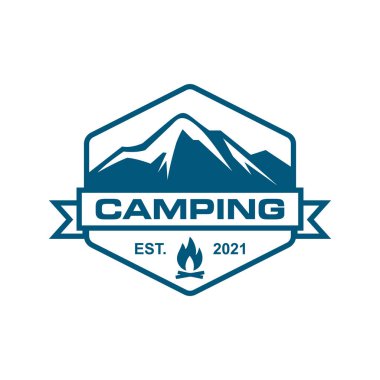 Kamp vektörü, macera logosu vektörü