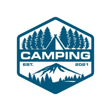 Kamp vektörü, macera logosu vektörü