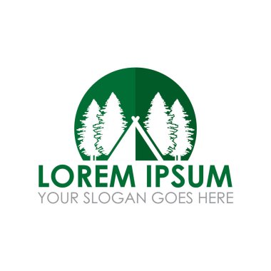 Kamp vektörü, macera logosu vektörü