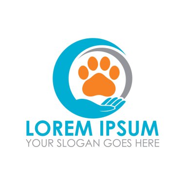 Hayvan bakımı vektörü, veteriner logosu