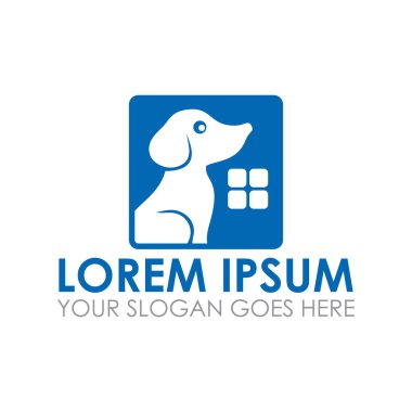 Evcil hayvan evi vektörü, hayvan dükkanı logosu