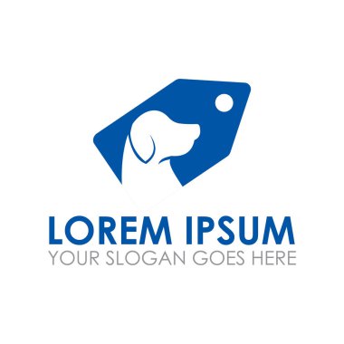 Hayvan dükkanı vektörü, köpek logosu