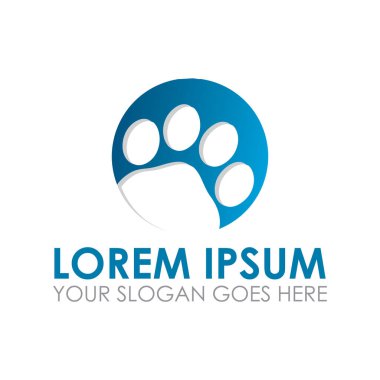 Hayvan bakımı vektörü, veteriner logosu