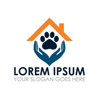 Evcil hayvan evi vektörü, veteriner logosu