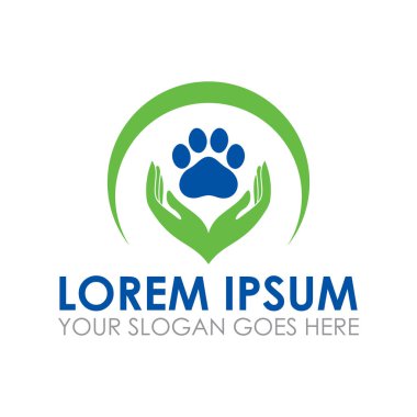 Hayvan bakımı vektörü, hayvan dükkanı logosu