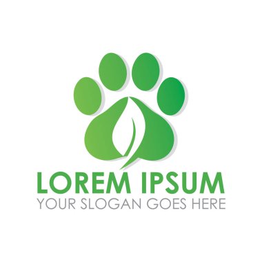 Doğal hayvan vektörü, hayvan bakımı logosu
