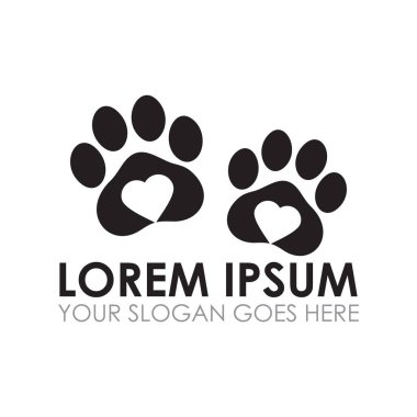 Hayvan bakımı vektörü, veteriner logosu