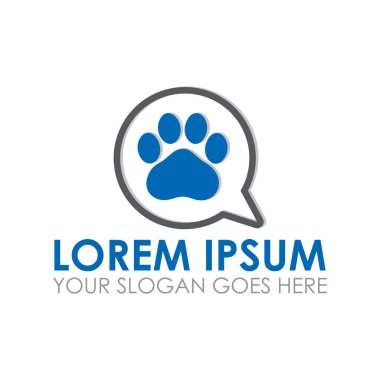 Hayvan sohbet vektörü, hayvan bakım logosu