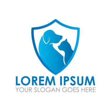 Hayvan bakımı vektörü, veteriner logosu